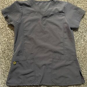 WonderWink Gray Short Sleeve scrub Top